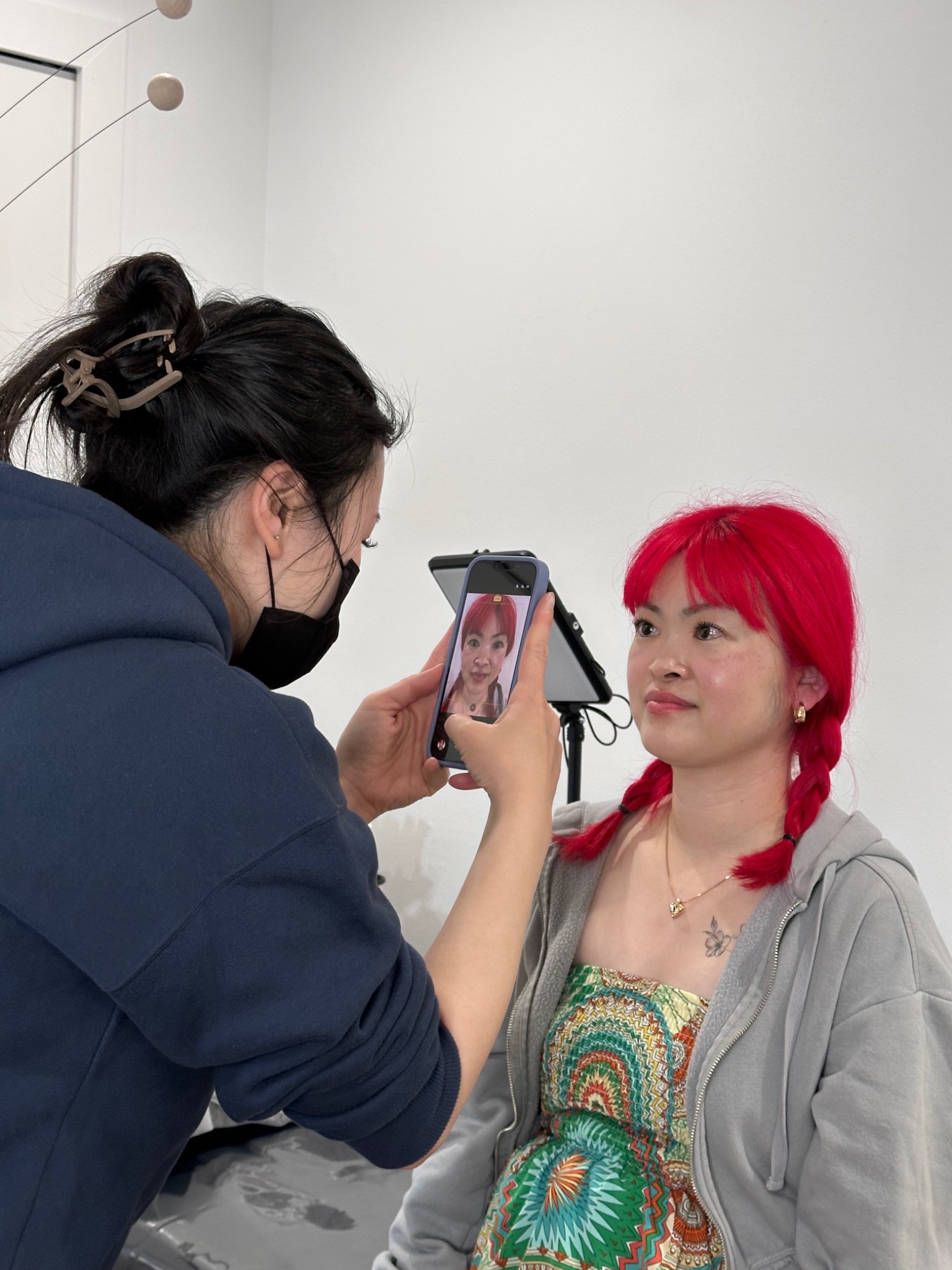 Student assessing a model during training
